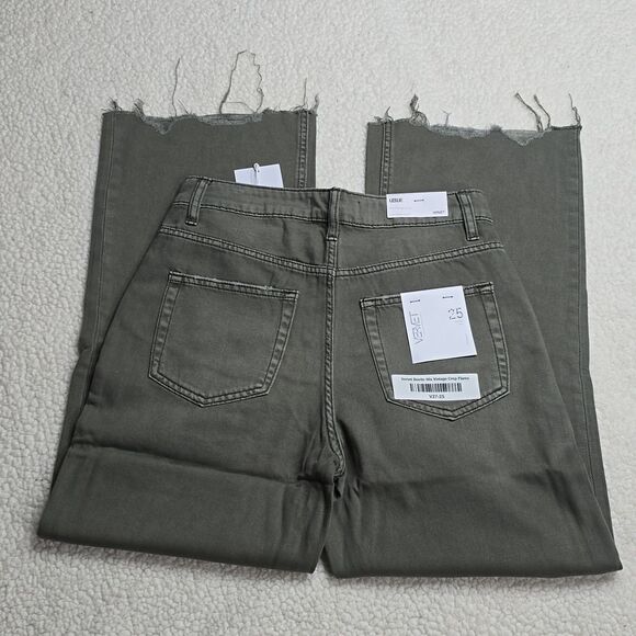 813 NWT Vervet Beetle - Super High Rise 90s Vintage Crop Flare Jeans Size 25 - Picture 4 of 9
